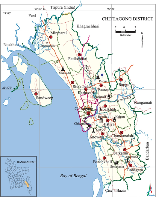 Chittagong Metropolitan Area Map Chittagong District - Banglapedia