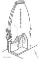 Fig. 9b Khudika, Abandoned Temple (isometric section)